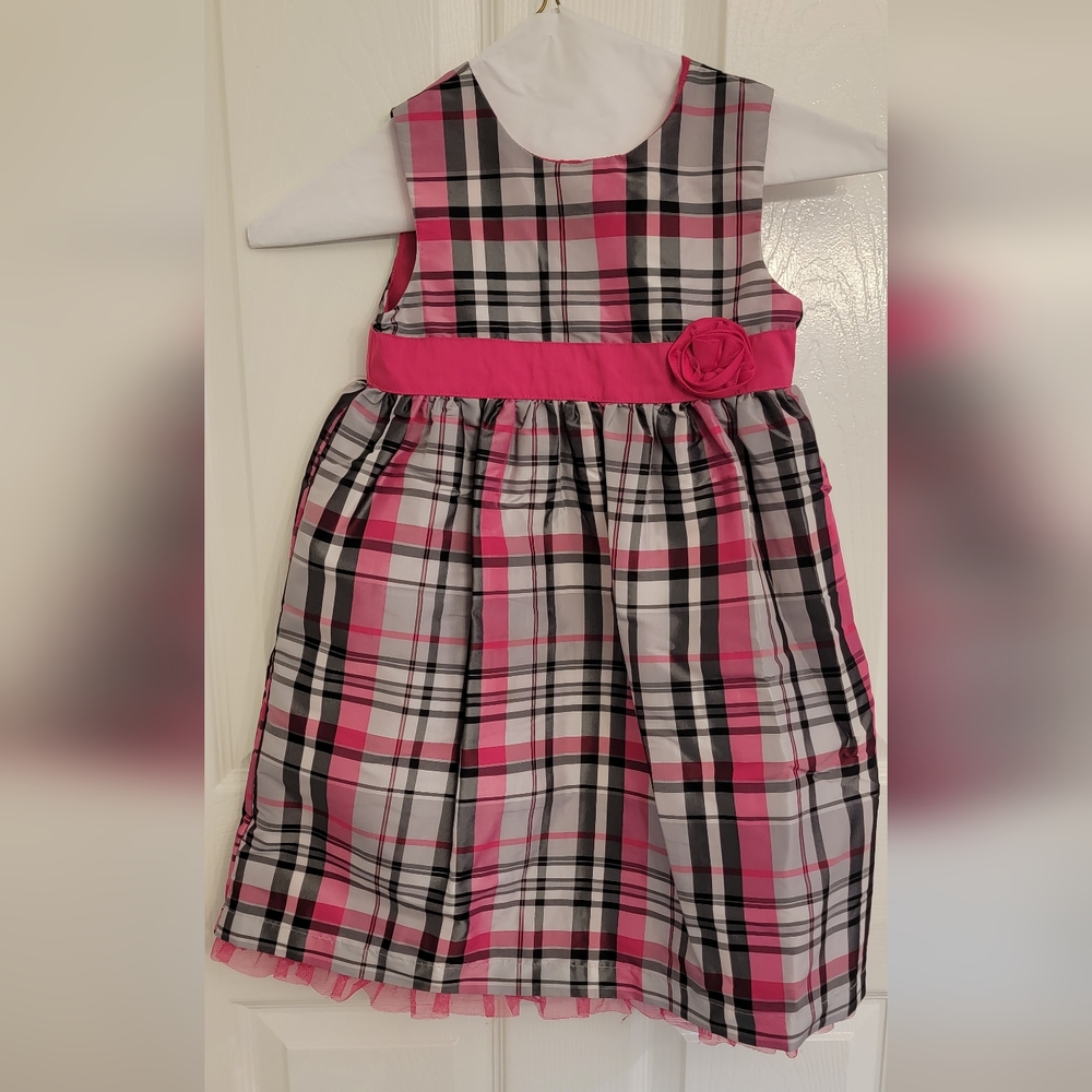 Carter's Plaid Dress with Pink Accents